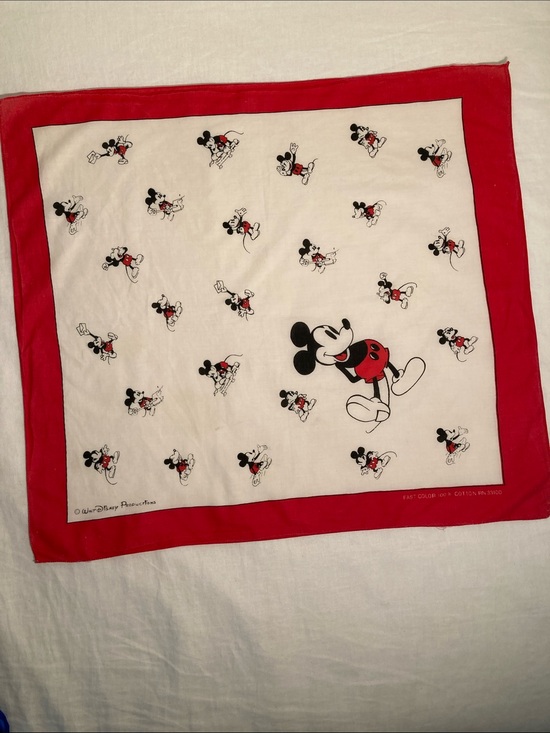 Disney Accessories - Vintage Walt Disney Productions Mickey Mouse bandana scarf all positions RN33100